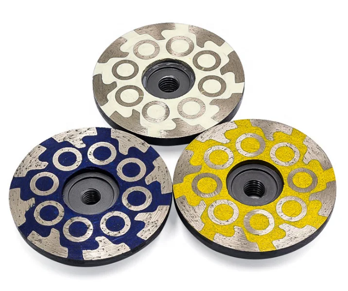 

Diamond Grinding Cup Wheel Resin Filled Turbo Grinding Abrasive Tool for Granite Marble Concrete M14 5/8"-11 Thread