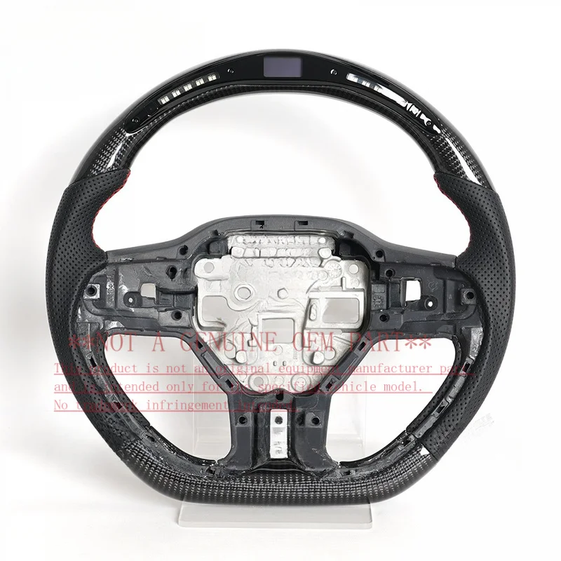 For Ford Mondeo 2022 Steering Wheel Horn Cover Round Shape LED Carbon Fiber Refurbished Horn Shell