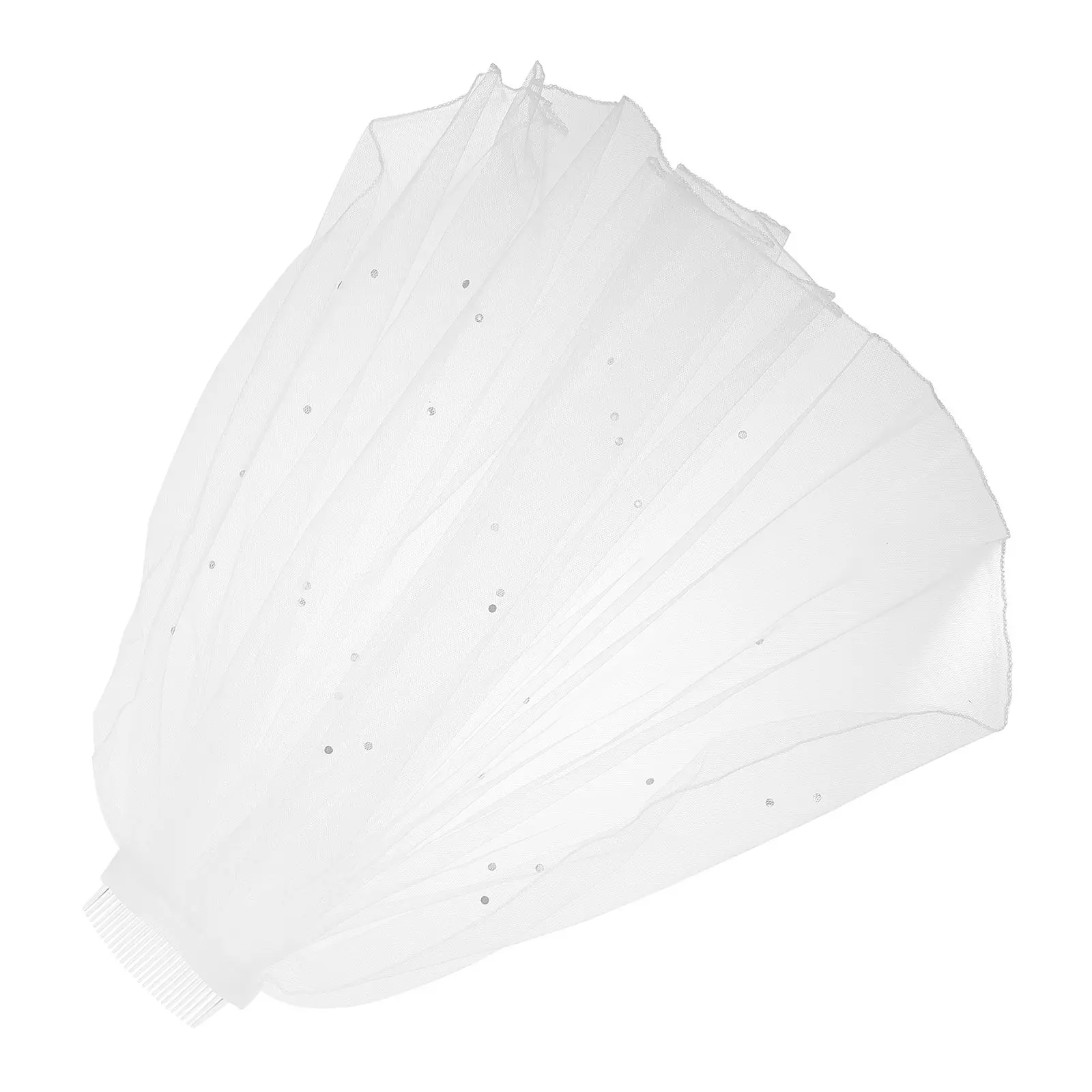 

Elegant Bridal Ivory Wedding Ivory Short Hair Comb Easy Attach Crystal Decorated Short Wedding Veil Veil for Bride
