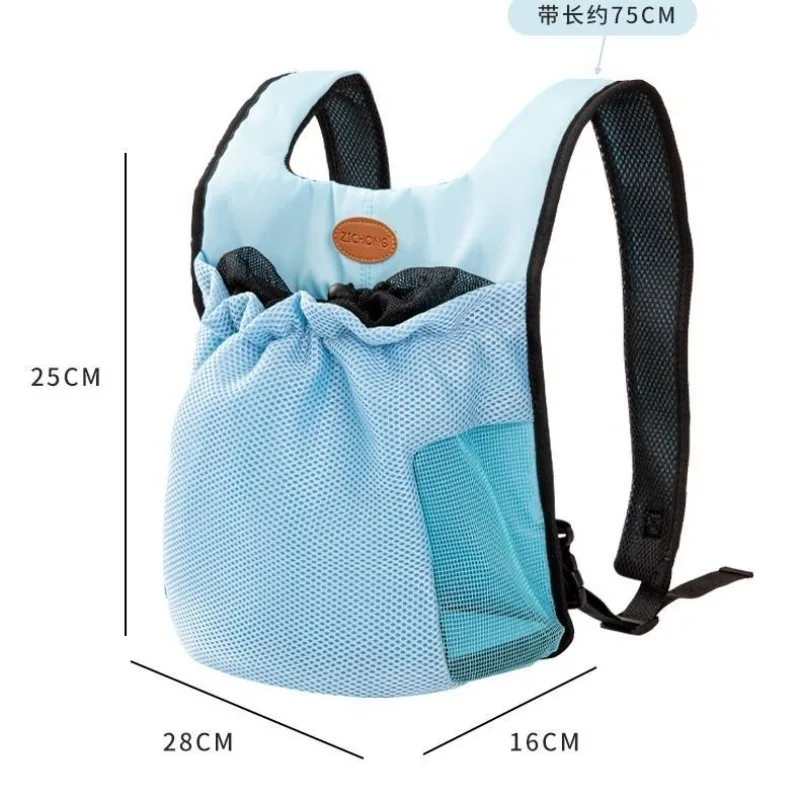 Summer Portable Pet Backpack Small Dog Carrier Mesh Breathable Kitten Travel Bag Lightweight Outdoor Pet Shoulder Bag Compact