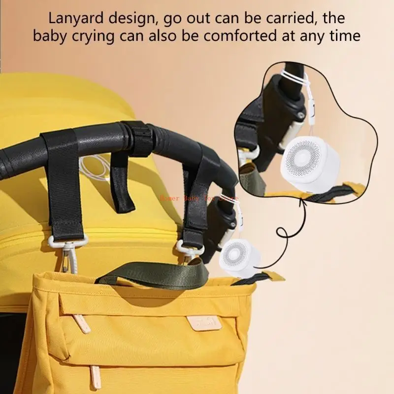 J0PF Baby White Noise Sound Machine Neugeborene Schlafhilfe Stimmung beruhigend Licht mit bauen in wiederaufladbarer Batterie