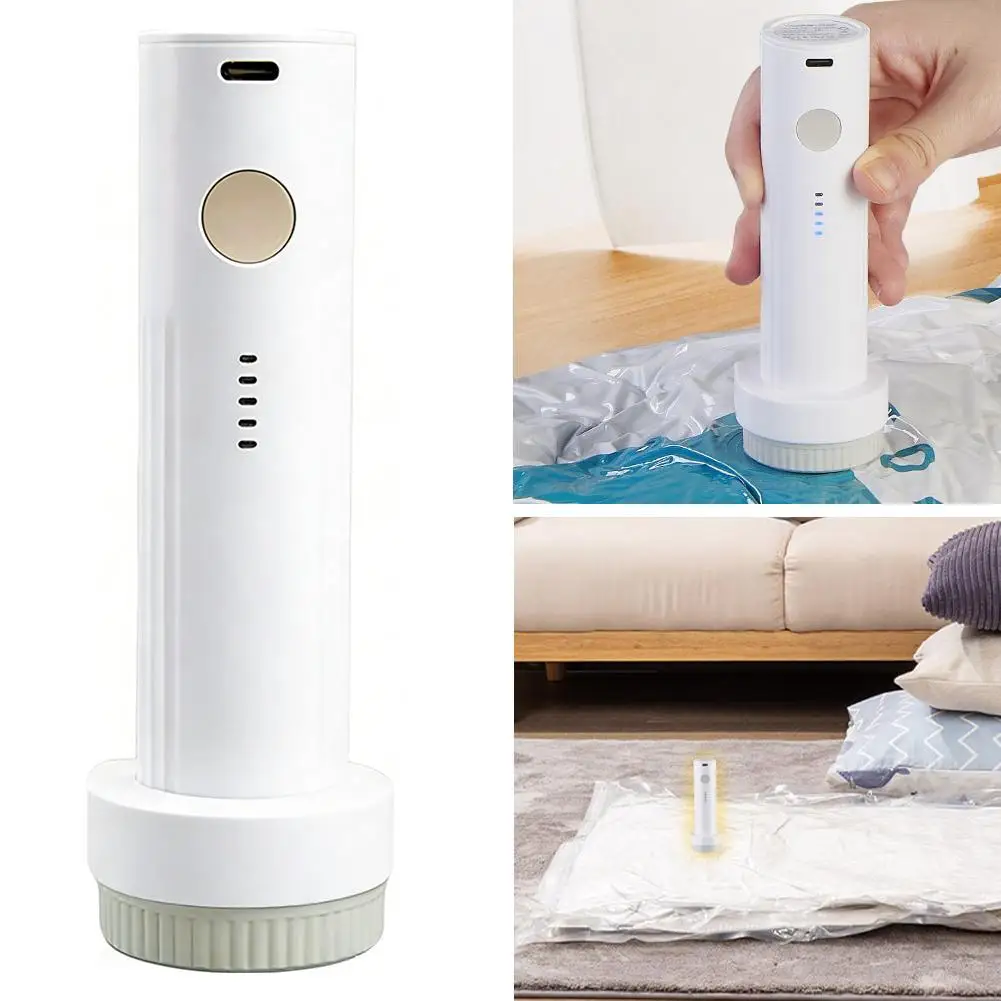 Rechargeable Electric Vacuum Pump Lightweight Mini Vacuum Bag Suction Pump Clothes Blanket Space Saver Low Noise Portable Travel