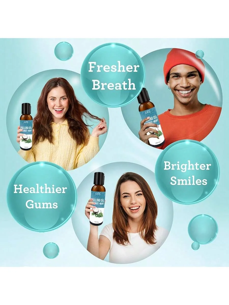 Olio di cocco GZE che tira con - Teeth Whitening Oil Pulling recensione e prezzo