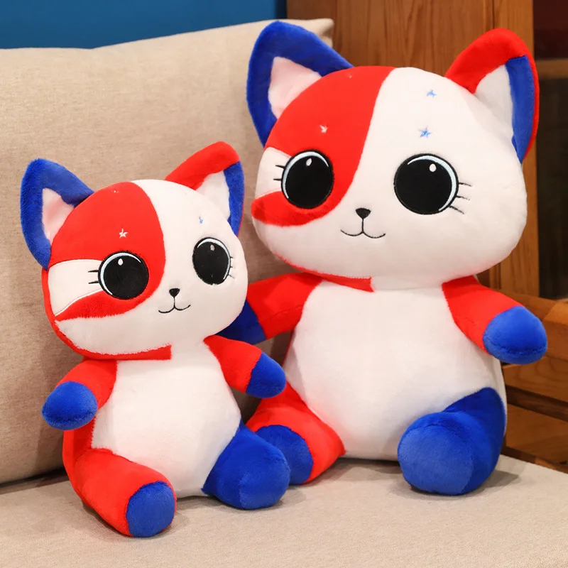 Ins Super Soft Colorful American Cat Plush Toys Cute Stuffed Animals Cartoon Kitten Plush Hug Pillow for Kids Girls Gifts Decor