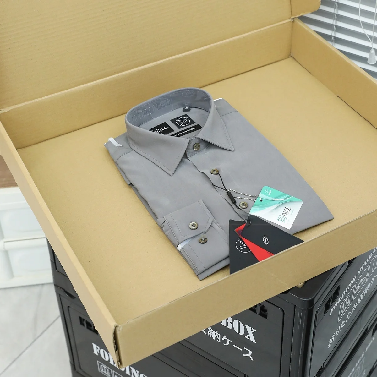 

Sand Wa Copper Ammonia Fiber irt Long Sve Wior Collar Men's Preppy Sle Breathable Polyester Blend Sprin...