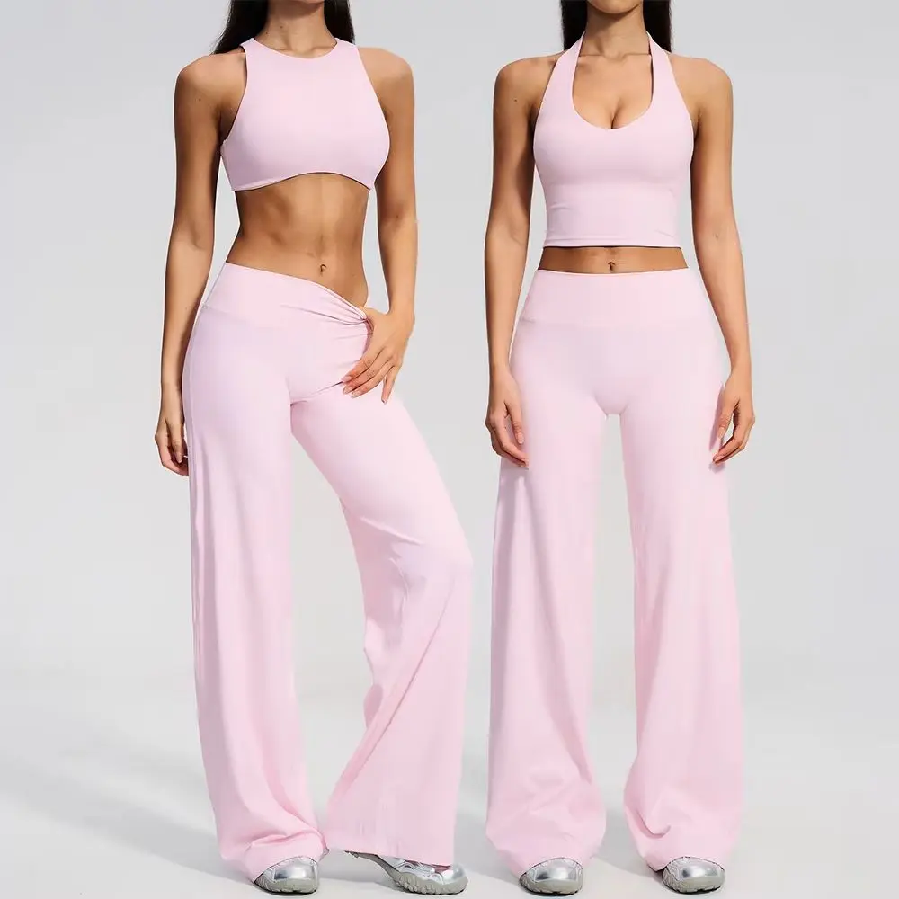 Athletic Wear 2PCS Yoga Set Fitness Outfits Sportswear Gym Suit Workout Tracksuit High Waist Leggings Sports Bra Women Clothes