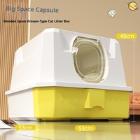 Enclosed Drawer Cat Litter Box Foldable Self Cleaning Cat Toilet Odor Control Easy Clean Litter Box Petkit Puramax Accessories