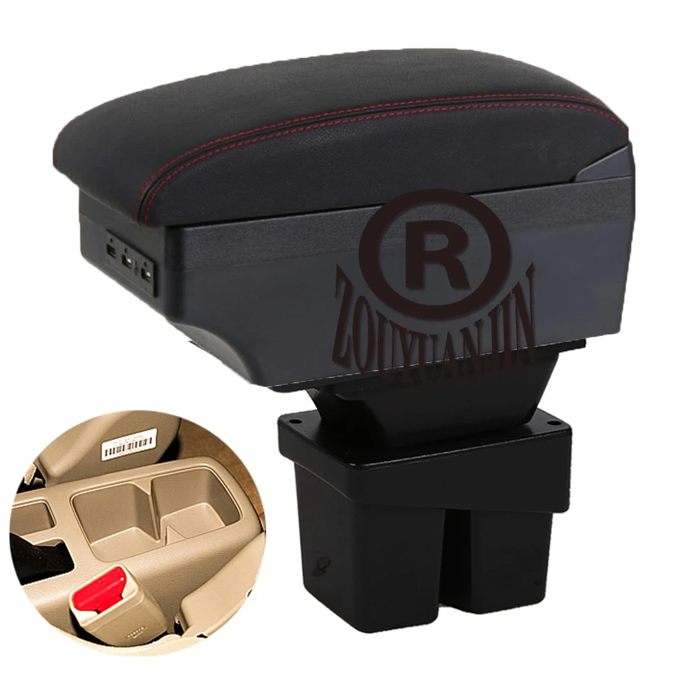 

For Honda City GD8 Armrest Box Elbow Rest Center Console Central Store Content Storage with Cup Holder USB