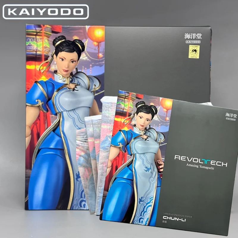 

2025 NEW Original KAIYODO Revoltech Amazing Yamaguchi Amazing Revoltech Street Fighter 6 Chun Li Action Figure Toy Model Toy