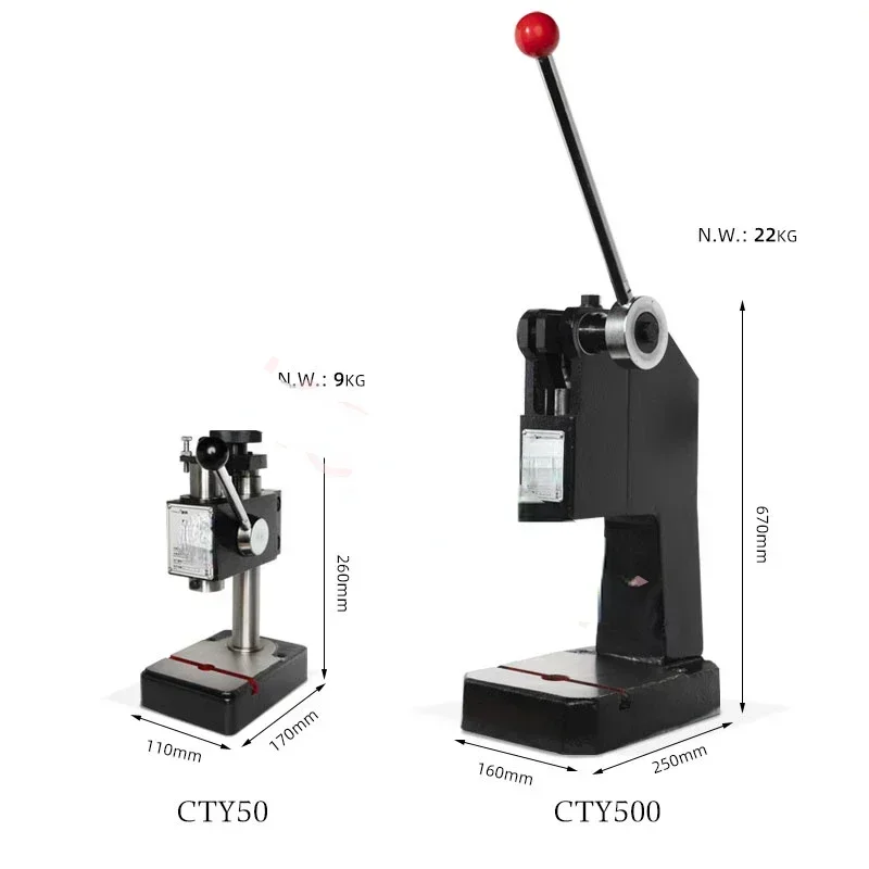 0.5T Finale Machine Manual Press Punching Machine Watch Repairing Tool Press Bearing Zipper Clock Maintenance Installation Press