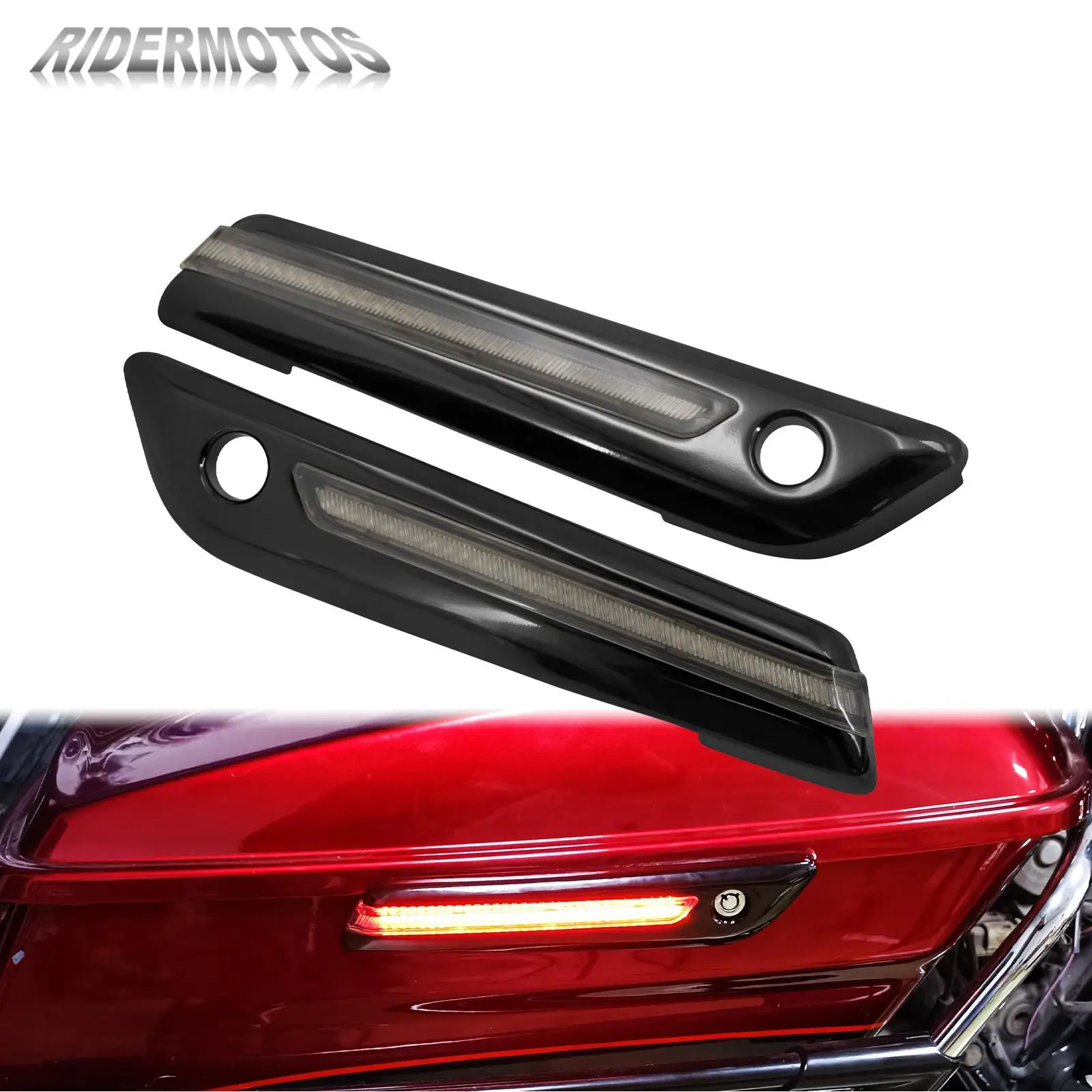 

Motorcycle Saddlebag Accents Latch Lights LED Turn Signal Brake Lamp For Harley Touring Road Electra Tri Glide Ultra 2014-2023