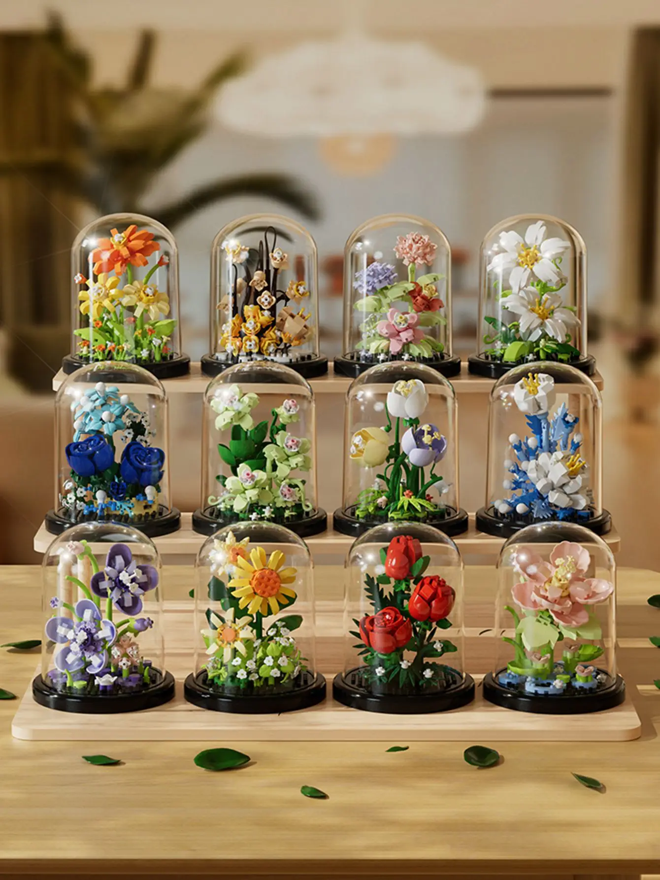 Mikro partikel Baustein Bouquet handgemachtes Geschenk, Kinder Puzzle Spielzeug handgemachte DIY Sonnenblume Desktop-Dekoration Ornament – Detail 1