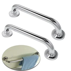 2Pcs Stainless Steel Grab Bar Bathtub And Shower Barrier-free Safety Railings Elderly Disabled Anti-slip Handles Bathroom Tools