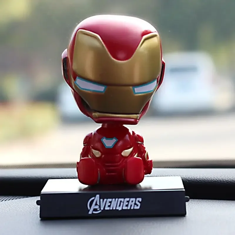 Marvel car center console decorative accessories Spiderman Hulk personalized creative desktop ornaments Avengers bobblehead doll