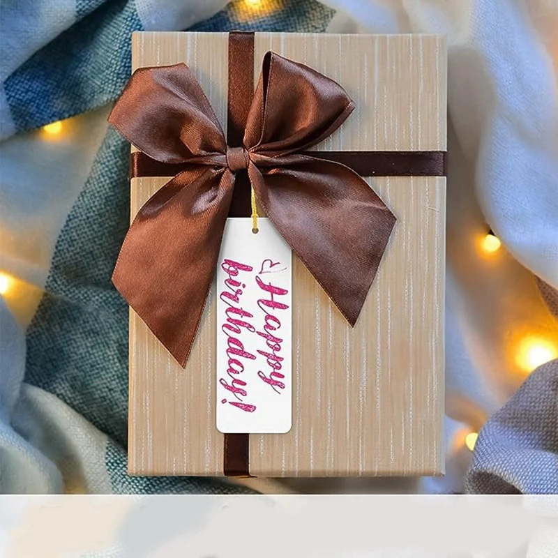 Set di 100 segnalibri vuoti pacchetto di materiali segnalibri confezione di materiale artigianale con nappe colorate per etichette fai da te e regalo