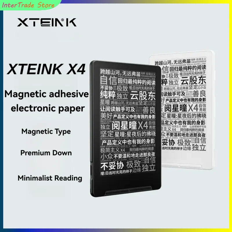 XTEINK X4 lector de libros electrónicos pantalla de tinta lectores de libros electrónicos portátiles magnéticos lector de tinta electrónicos de 4,3 pulgadas resolución 800 × 480 220ppi dar regalos