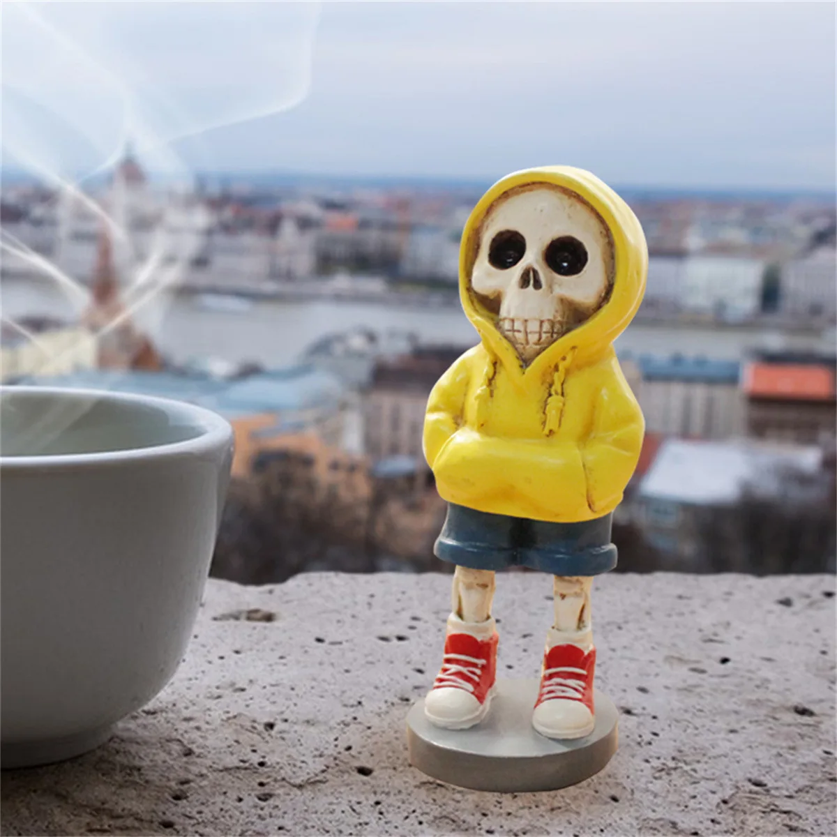 

Resin Hoodie Skeleton - Gothic Home Accent Piece