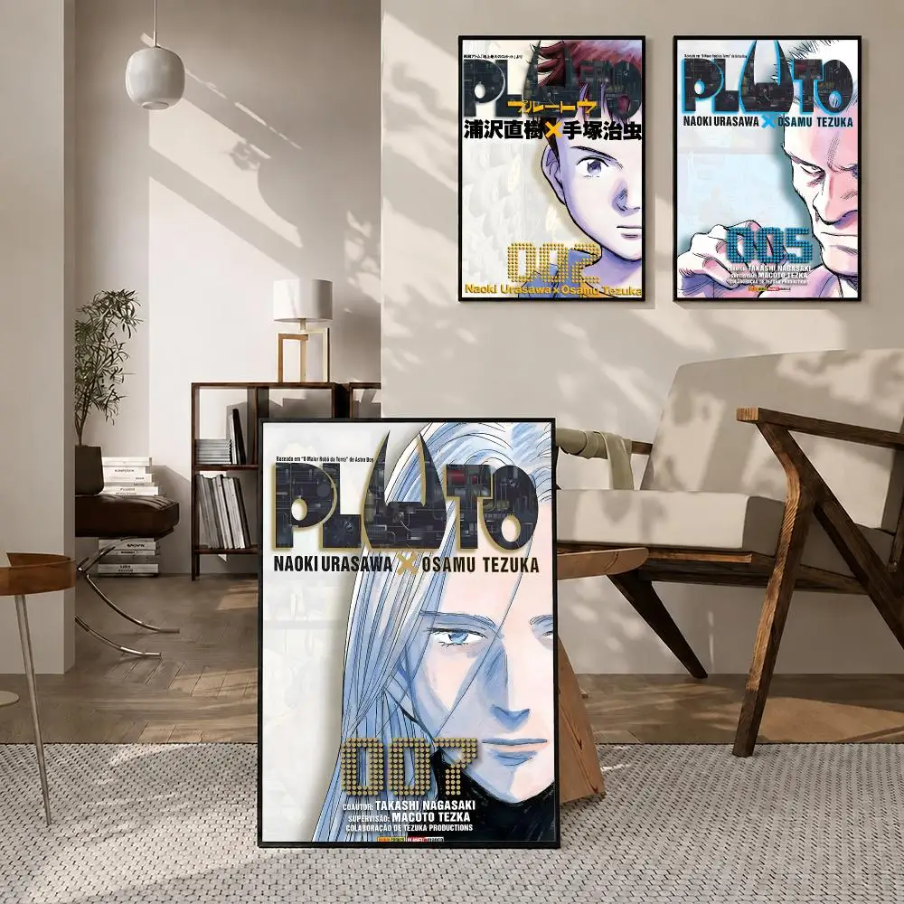 Anime PLUTO Poster Self‑Adhesive Waterproof PP Poster Coffee House Bar Wall Art Sticker Room Home Decor
