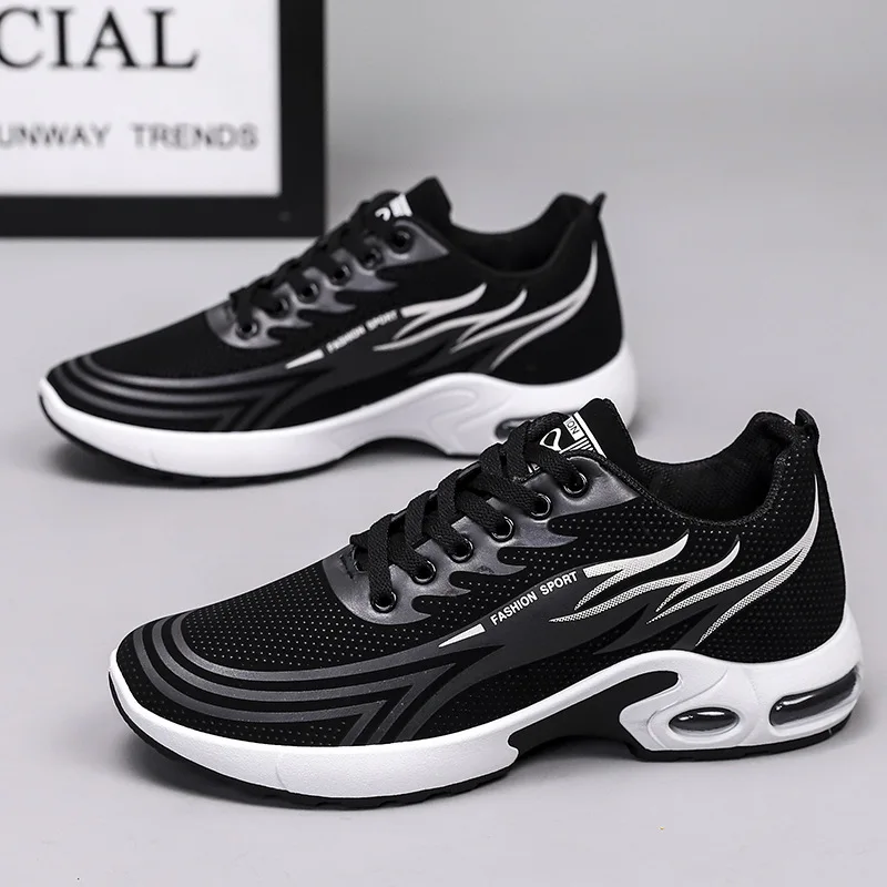 

2025 men's new lace up casual leather shoes men's soft soled lightweight sports shoes sports style running fashion trend