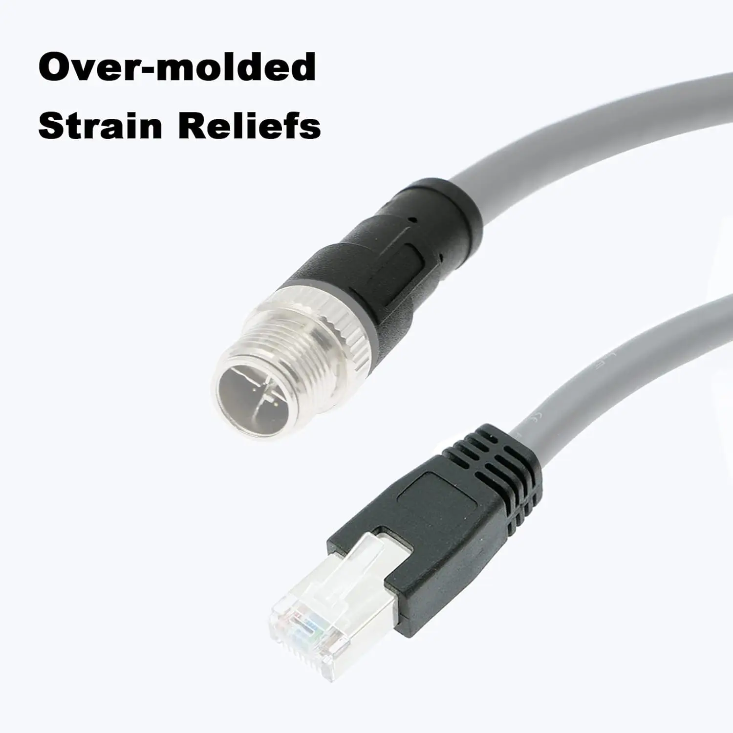 Alvin's Cables M12 X codé 8 broches mâle vers RJ45 câble Ethernet blindé M12 8 positions câble Cat6a pour caméra industrielle Cognex