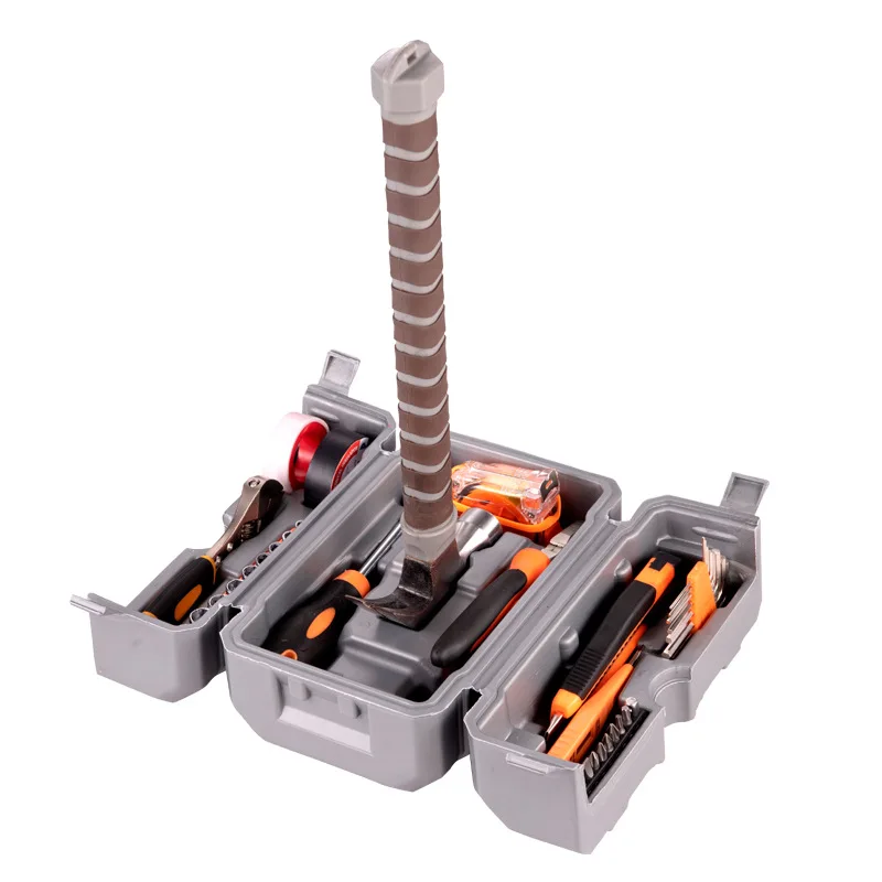 

Hot Sale Portable Thor Hammer Repair Kit Multifunction Household Power Wrench Set in Hard Case OEM Customizable Hand Tool Sets