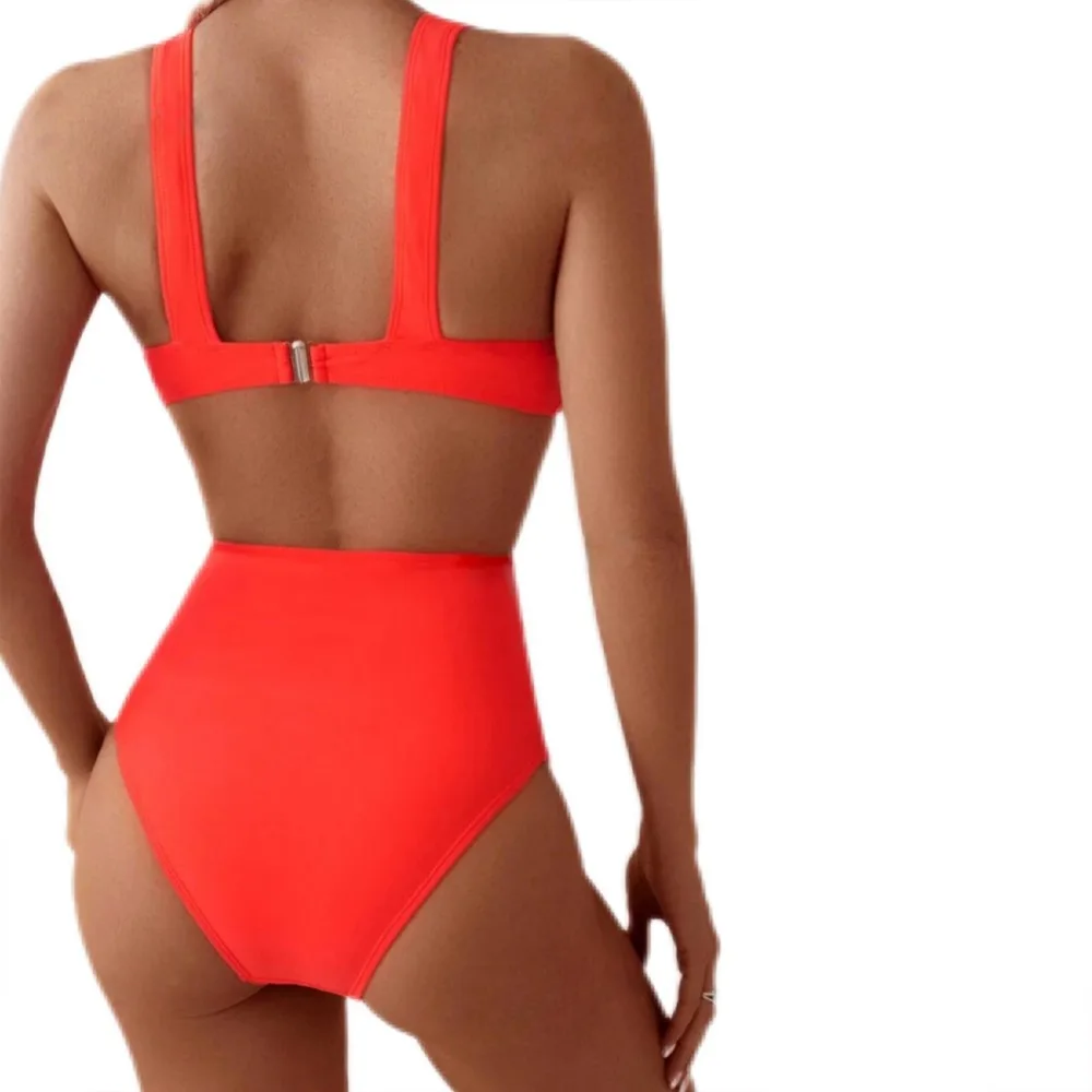 Solid One Piece Bathing Suit Cut Out Monokini Swimwear 2025 Women Push Up Swimsuit Sexy Bodysuit Beachwear Trikini Maillot Femme