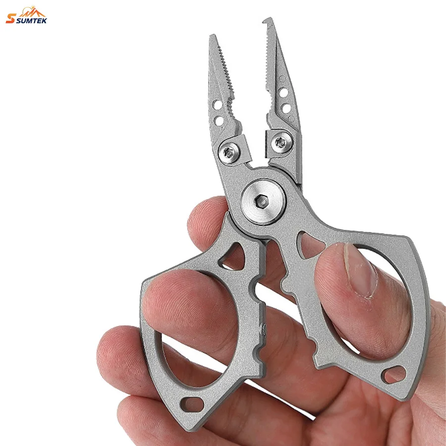 كماشة صيد للمياه المالحة، كماشة صيد من الفولاذ المقاوم للصدأ مع حلقة مقسمة، مزيل خطاف الصيد، قواطع كربيد التنغستن، هدية صيد السمك