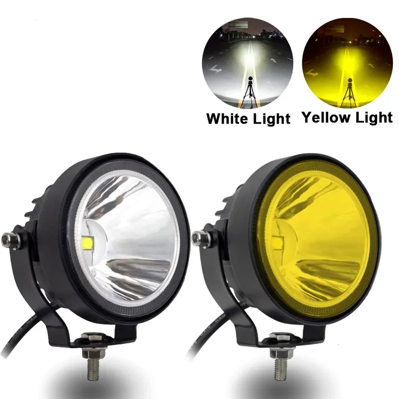 Universal Motorcycle Fog Light LED Auxiliary Driving Spotlight FloodLight 20W 6000LM Motorbike Work Lamp Headlamp Accessories