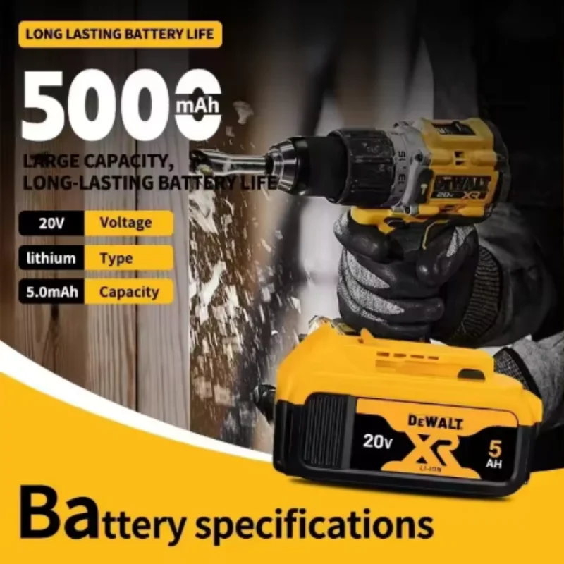 بطارية DEWALT الأصلية، 20 فولت، 6AH، بطارية ليثيوم أيون قابلة للشحن، DEWALT، DCB115، DCB118، شحن سريع، بطارية أداة DEWALT #6