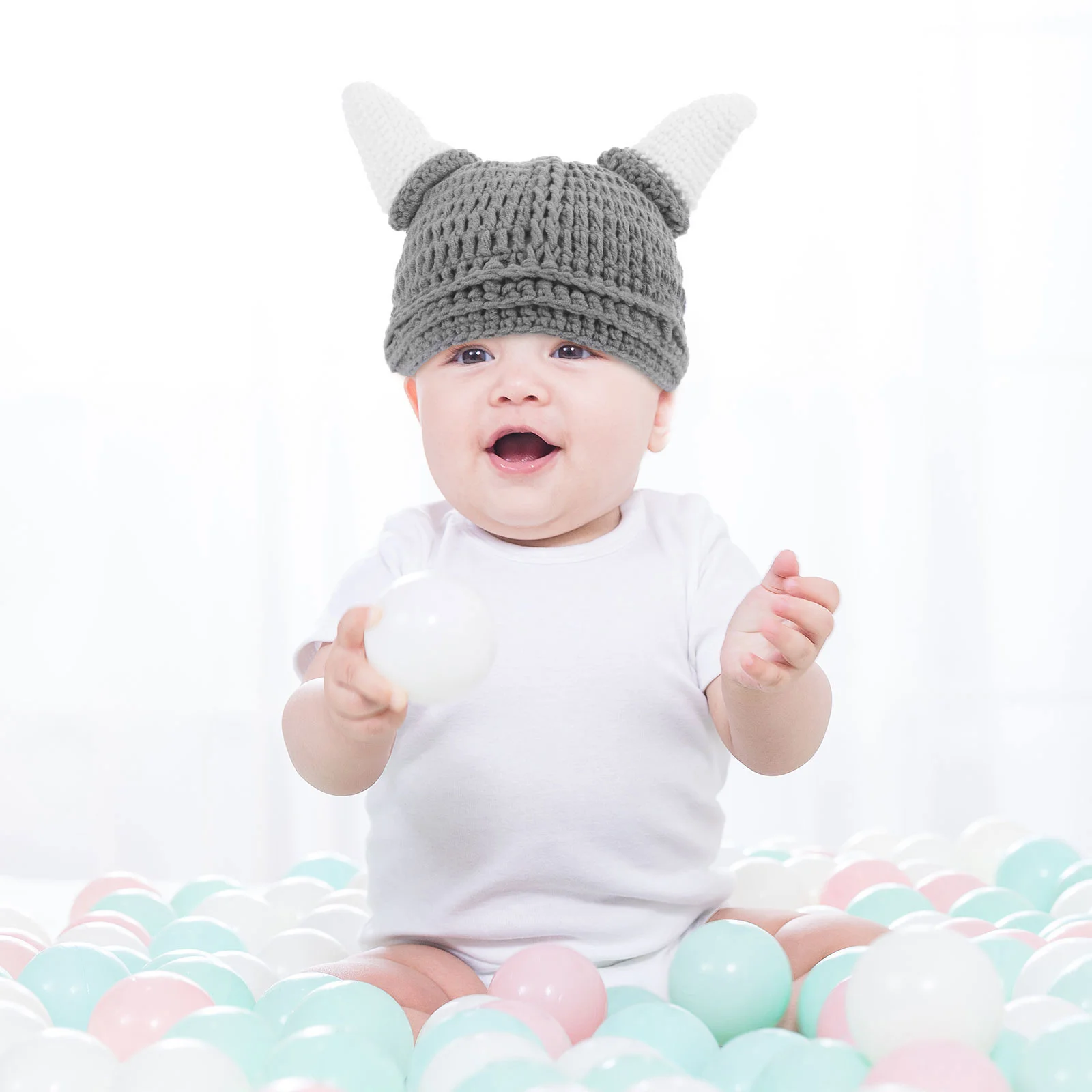 Hats for Babies Baby Photo Prop Cap Toddler Thermal Newborn Bonnet Wool Kids Manual