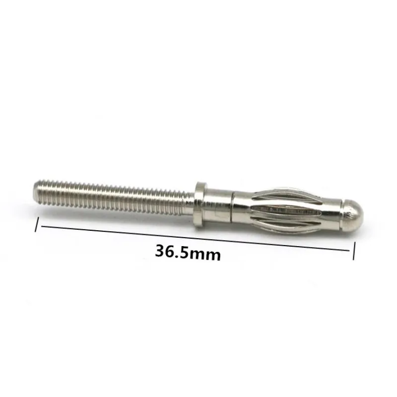 

100pcs 4mm banana plug copper lamp adapter M3 threaded panel plug connector U6023