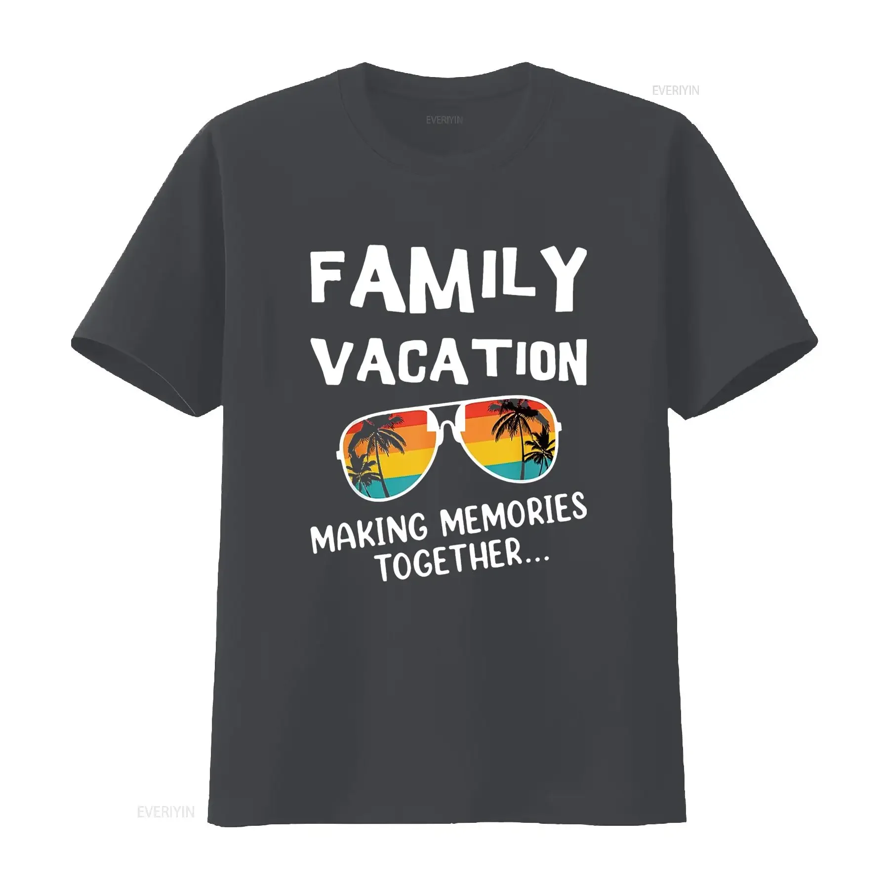 تي شيرت للعطلات العائلية يجعل ذكرياتًا معًا، رحلة عتيقة مغسولة قليلاً، ملابس شارع عصرية وناعمة ومتعددة الاستخدامات