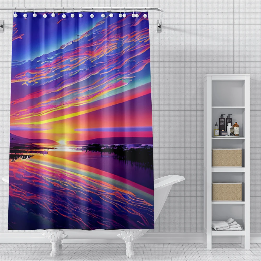 home shower curtains for bathroom Landscape animals waterproof fabric bathroom Curtains modern shower curtain 180x200 240x200