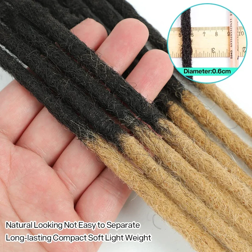 Kinky reta cabelo humano Dreadlocks extensões, Tranças peruanas Remy Crochet, Atacado, 10 20 40 60 Vertentes