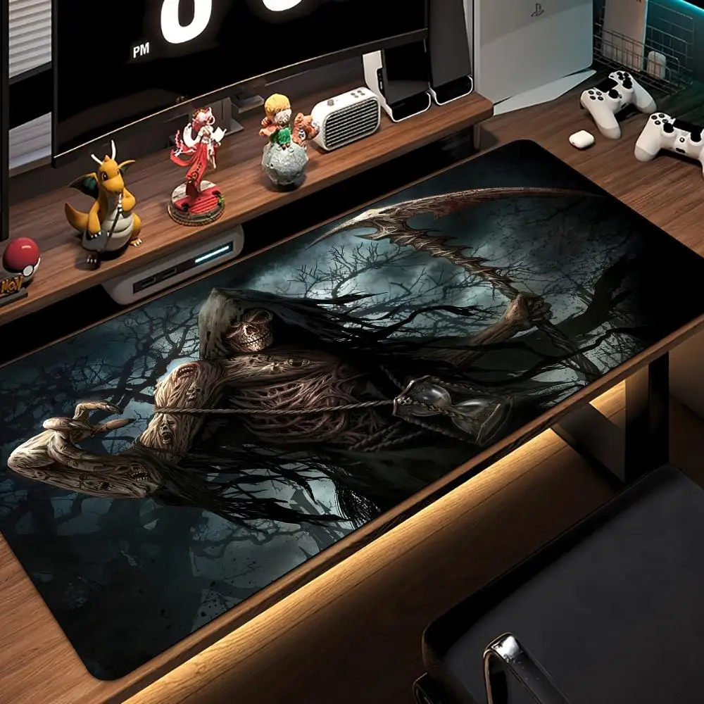 Death Skeleton Man anime Mouse Pad Desk Mat Gaming mat gamer pc accessories rubber anti-slip keypad mouse pads maus pad rug