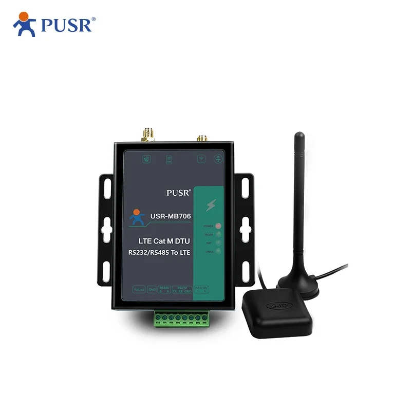 USR-MB706 Global Frequency Serial RS232 RS485 LTE Cat1 Modem with NBIoT GNSS 4G SIM Card Slot Industrial Cellular Modem