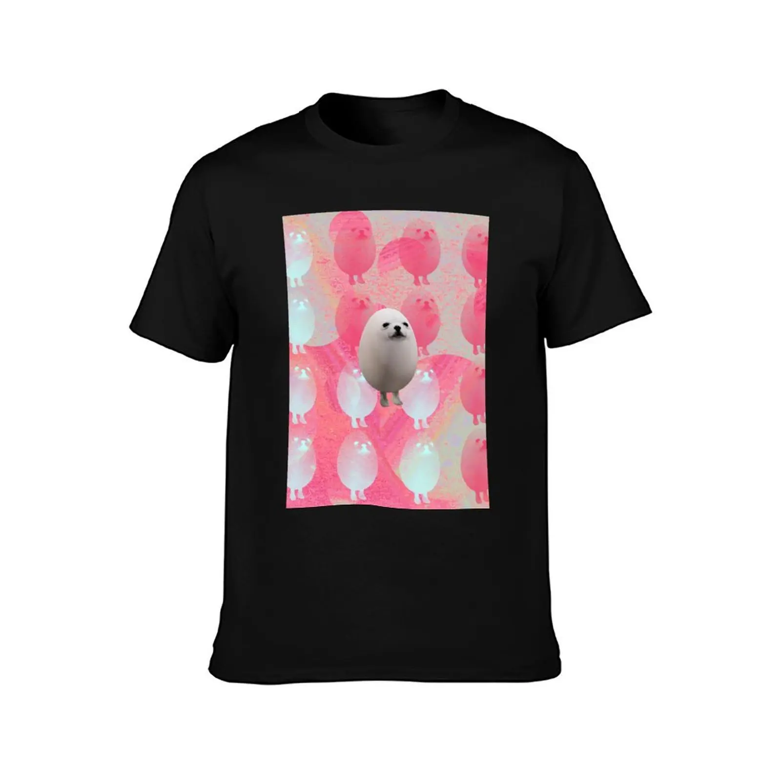 Eggdog - pastel b T-Shirt Summer Casual Cotton Tee Oversized Streetwear Tops Vintage Graphic Print Loose Fit Short Sleeve