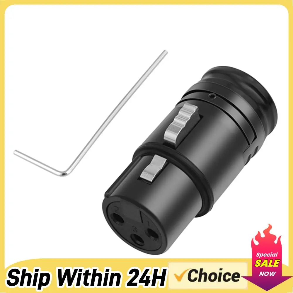 

Компактный XLR-адаптер для микрофона (штекер/гнездо), угловой (90 градусов), с позолоченным разъемом XLR для усилителя мощности