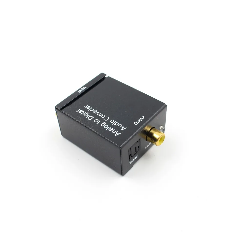 Toslink Audio Analog To Digital Audio Converter Decoder SPDIF with Power Cord Digital Audio