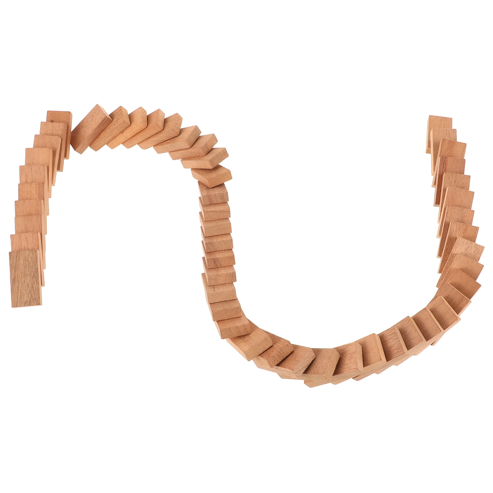 

50 Pcs Log Colored Bones Building Dominos Board Game Games Holder Wooden Lightweight Travel Dominoes