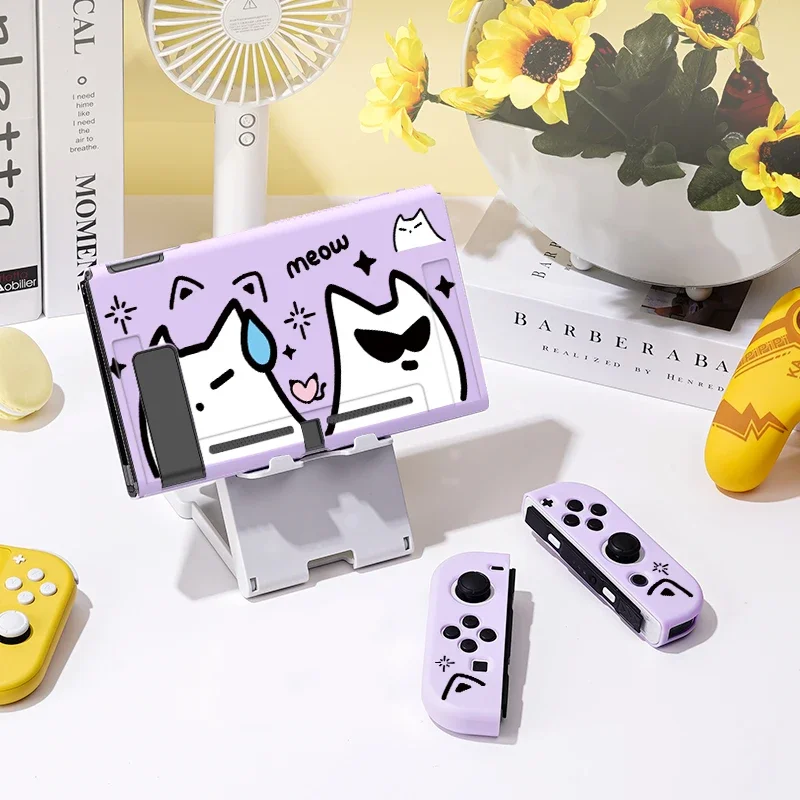 Emo Cat  Protective Case for Switch Oled, Soft TPU Slim Cover for Nintendo Switch Console,NS Game Accessorie