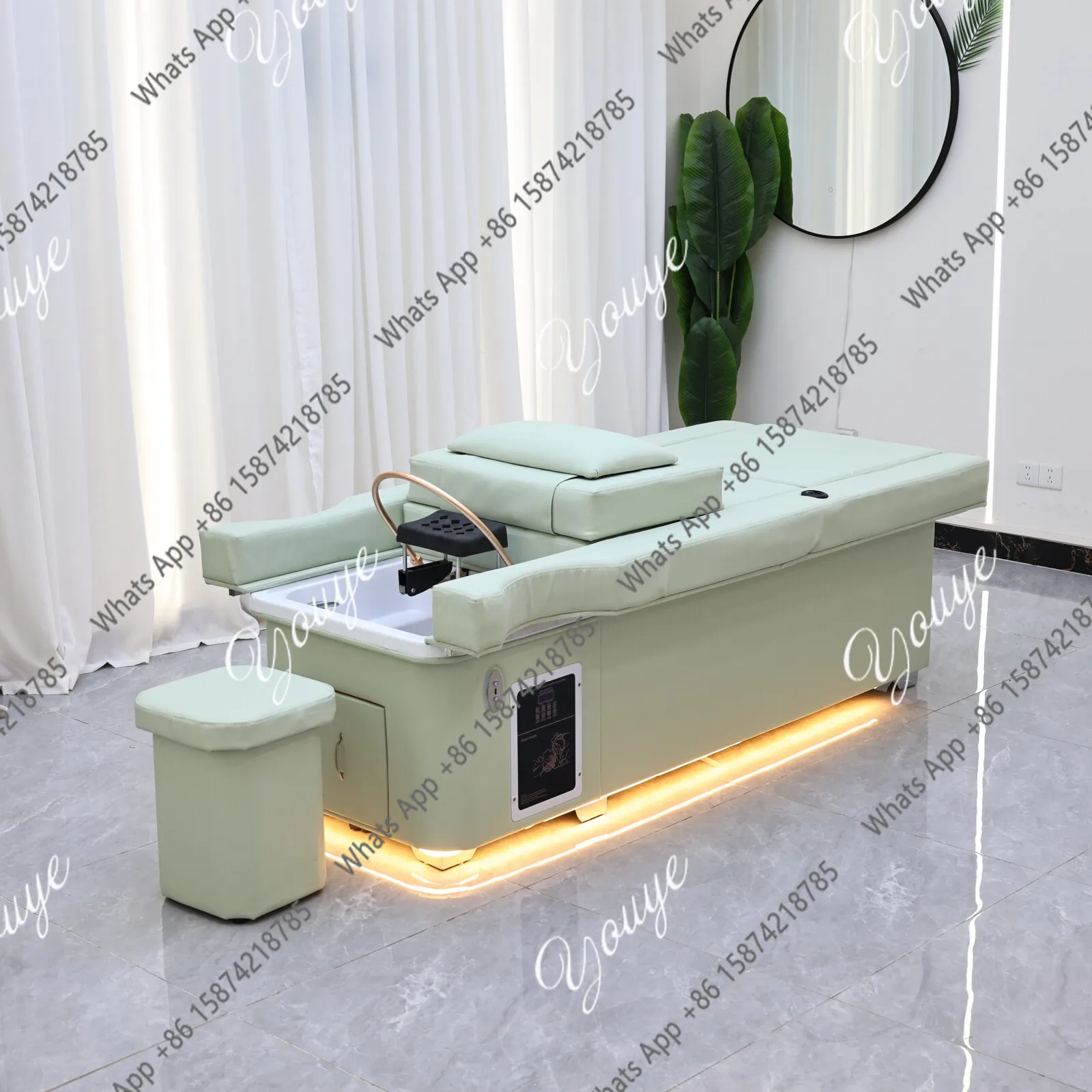 

J Electric Lift Type Shampoo Bed Head SPA Fumigation Water Cycle Shampoo Basin Massage Table Foot Bath Salon Furniture