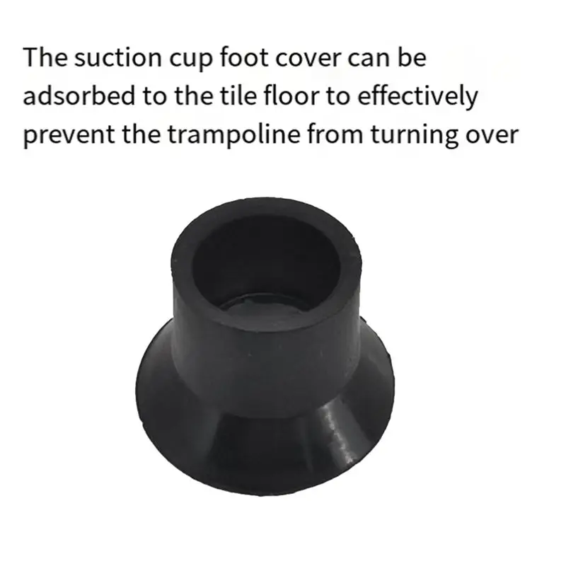 

T34C 10Pcs Rubber Trampoline Non-Slip Feet Mat Cover Mute Children Jumping Bed Pipe Cover Set Size S