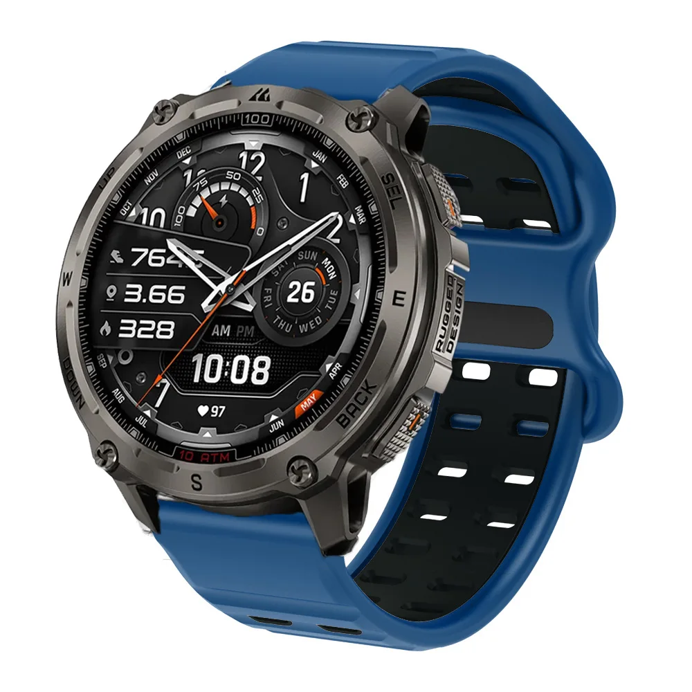 22mm Man Silicone Strap For KOSPET TANK T4C T4 T3 Wristband Correa For KOSPET M4 /M3 Ultra M3 M2 T2 M3 MAGIC P10 /ORB Accessory