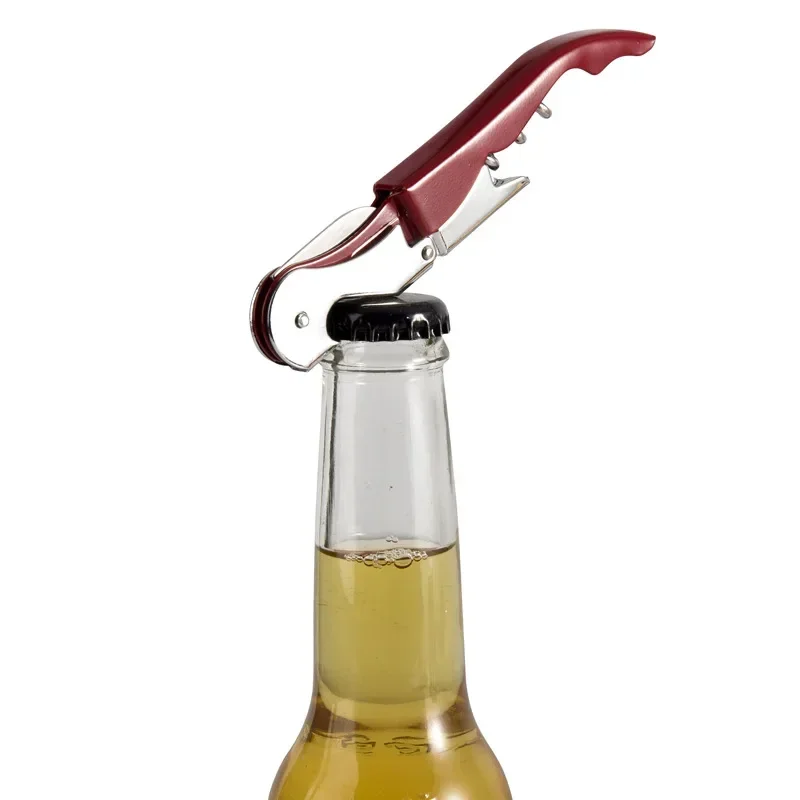 Sacacorchos doble de acero inoxidable para vino, sacacorchos multiusos para cerveza, regalo para vino