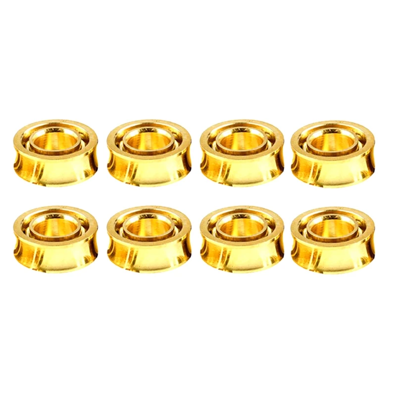 

8 PCS R188 KK Bearing Speed Responsive Bearings Gold-Plated Steel R188 U Groove For Yoyos Models