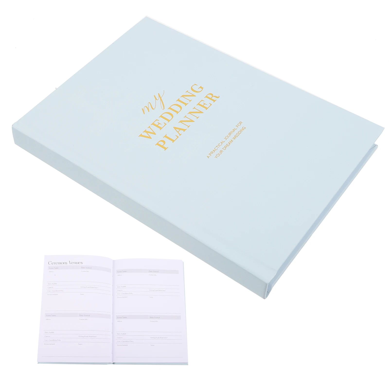 

Gorgeous Wedding Notebook Planner Notepad for Bride Engagement Party Gift Decorative Practical Stationery Elegant