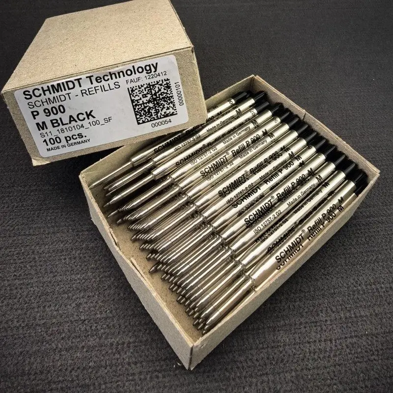 Nuevo Recambio de Bolígrafo Montefiore Schmidt 900M 9000M Universal G2 Negro a Base de Aceite, Recambio de Bolígrafo Schneider Negro 0.7, Recambio de Gel para Bolígrafo