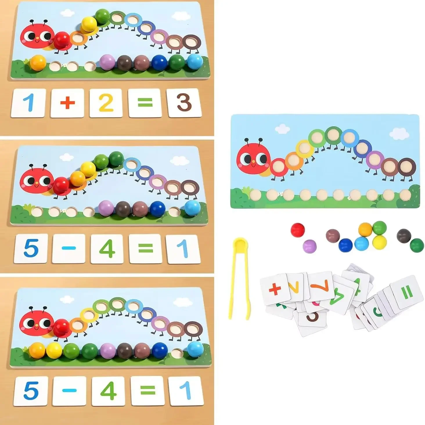 木製クリップビーズおもちゃモンテッソーリ操作早期教育カラーマッチング細かいトレーニングゲーム就学前の子供のため