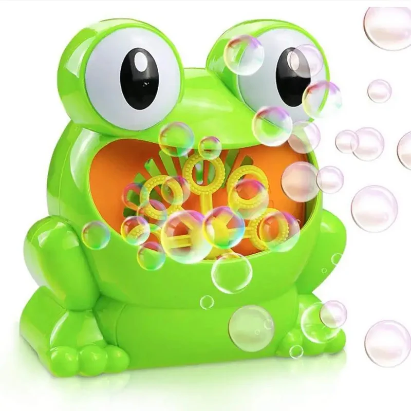 Hot Cute Funny Frog Automatic Bubble Machine Blower Maker Party Summer Outdoor Toy for Kids Wholesale And Drop Shipping